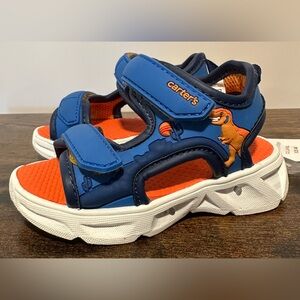 Carters Baby/Toddler Boys Futura Dinosaur Light Up Sole Sandals NWT Size…